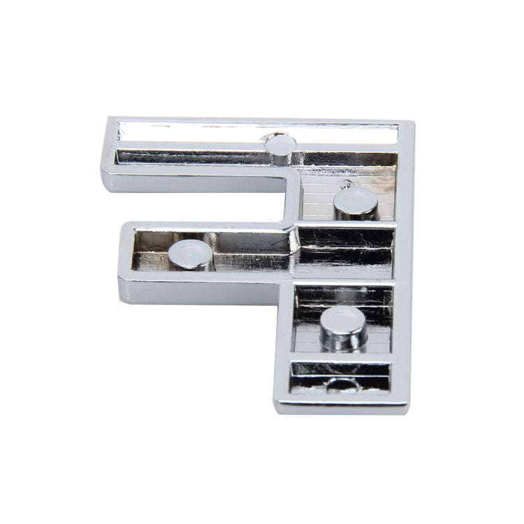 Car Vehicle Badge Emblem 3D English Letter F Self-adhesive Sticker Decal, Size: 4.5*4.5*0.5cm
