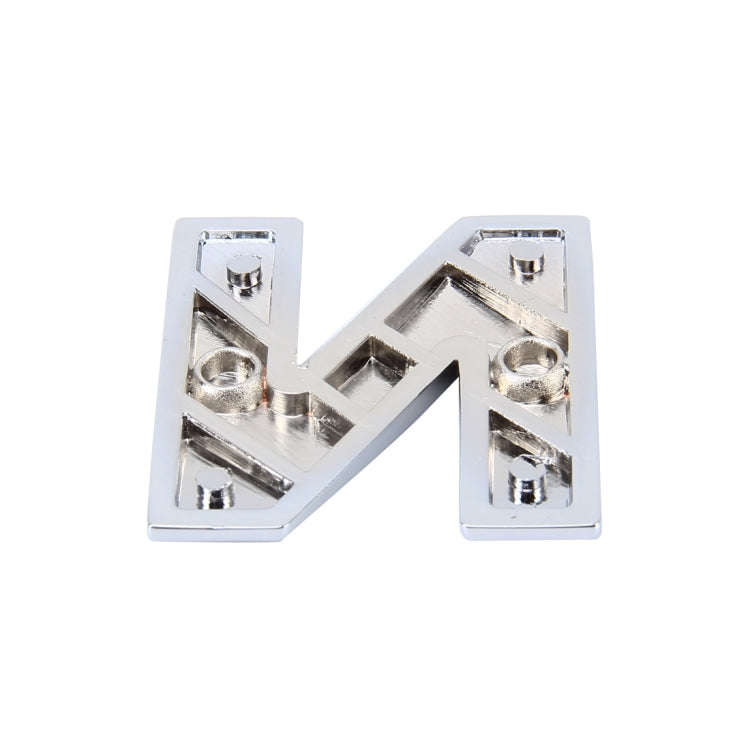 Car Vehicle Badge Emblem 3D English Letter N Self-adhesive Sticker Decal, Size: 4.5*4.5*0.5cm