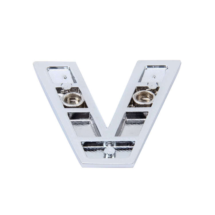 Car Vehicle Badge Emblem 3D English Letter V Self-adhesive Sticker Decal, Size: 4.5*4.5*0.5cm