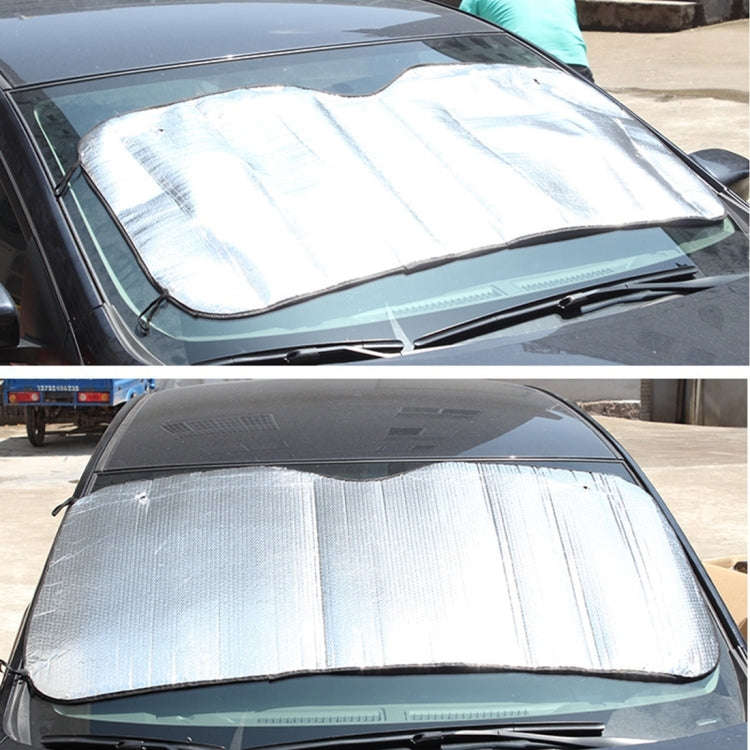 Silver Aluminum Foil Sun Shade Car Windshield Visor Cover Block Front Window Sunshade UV Protect,...
