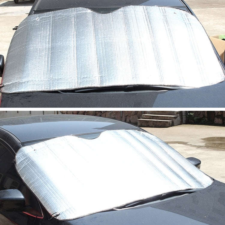 Silver Aluminum Foil Sun Shade Car Windshield Visor Cover Block Front Window Sunshade UV Protect,...