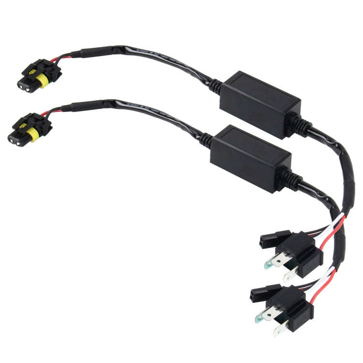 2 PCS DC 12V Universal H4 Bulb Harness Wiring Relay Harness Relay Wiring HID Relay Wiring Harness...