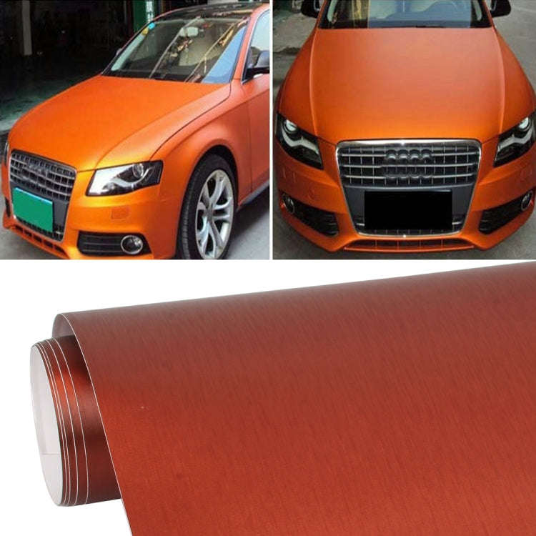 1.52 * 0.5m Waterproof PVC Wire Drawing Brushed Chrome Vinyl Wrap Car Sticker Automobile Ice Film...