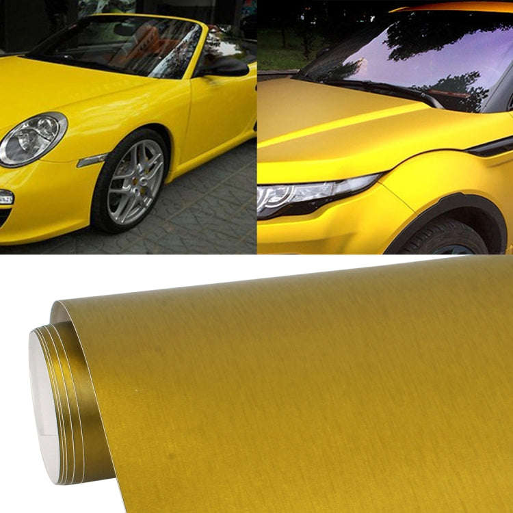 1.52 * 0.5m Waterproof PVC Wire Drawing Brushed Chrome Vinyl Wrap Car Sticker Automobile Ice Film...