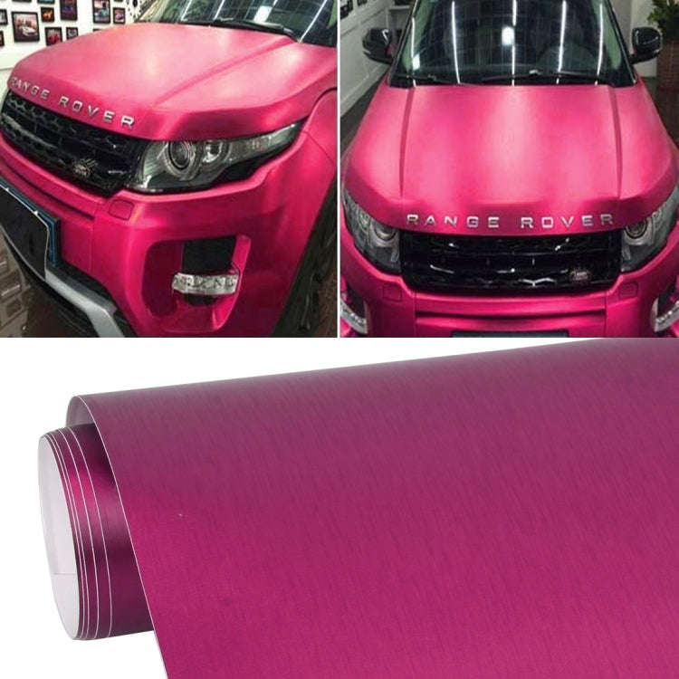 1.52 * 0.5m Waterproof PVC Wire Drawing Brushed Chrome Vinyl Wrap Car Sticker Automobile Ice Film...