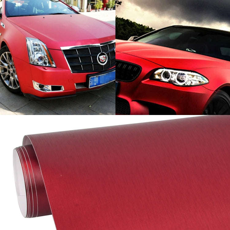 1.52 * 0.5m Waterproof PVC Wire Drawing Brushed Chrome Vinyl Wrap Car Sticker Automobile Ice Film...