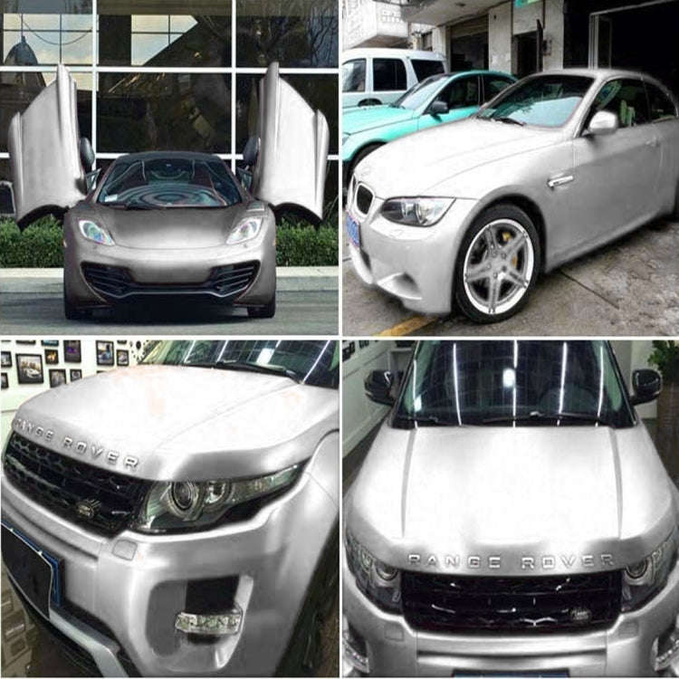 1.52 * 0.5m Waterproof PVC Wire Drawing Brushed Chrome Vinyl Wrap Car Sticker Automobile Ice Film...