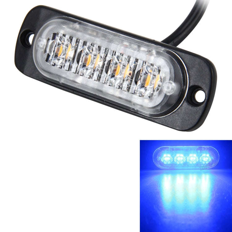 DC 12V-24V 2W 4LEDs SMD-2835 Lamps 17 Flash Patterns 3 Lines Car Flash Lamp Waterproof Car Truck ...