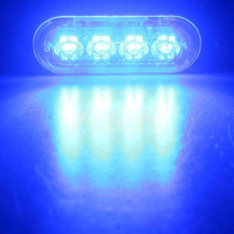 DC 12V-24V 2W 4LEDs SMD-2835 Lamps 17 Flash Patterns 3 Lines Car Flash Lamp Waterproof Car Truck ...