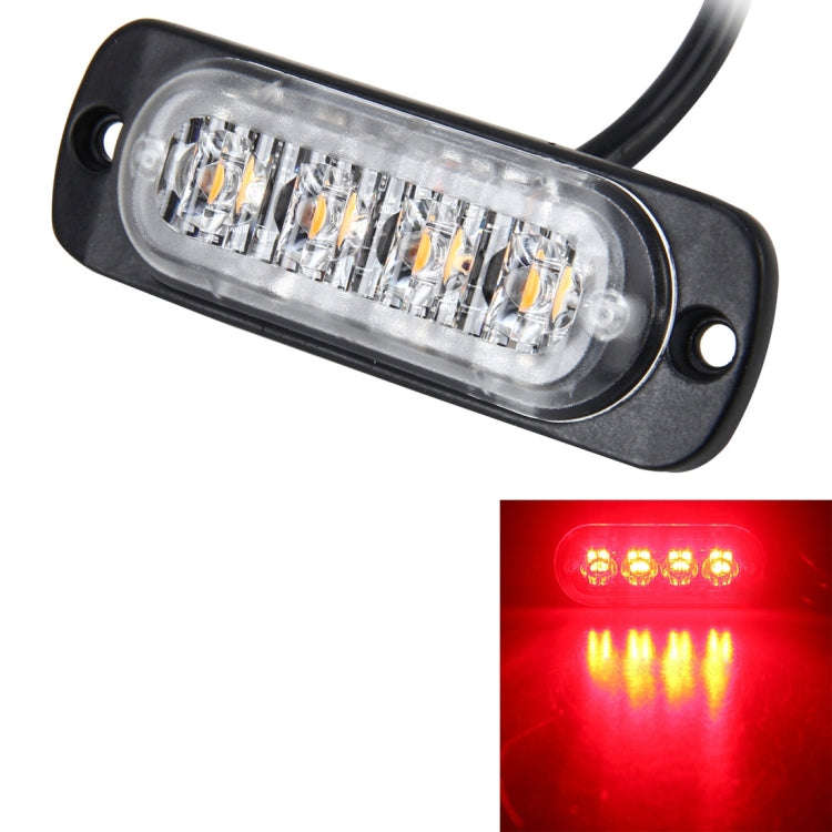 DC 12V-24V 2W 4LEDs SMD-2835 Lamps 17 Flash Patterns 3 Lines Car Flash Lamp Waterproof Car Truck ...