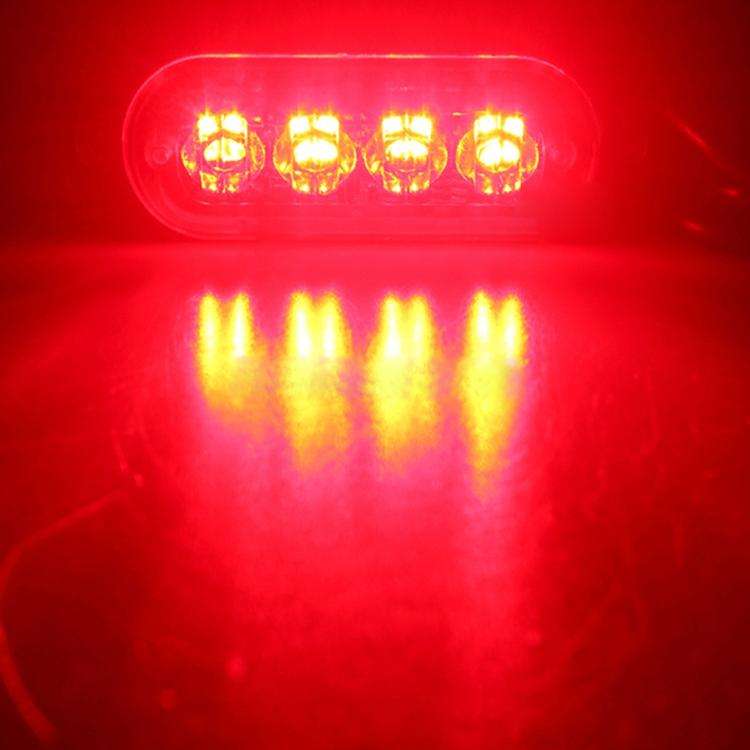 DC 12V-24V 2W 4LEDs SMD-2835 Lamps 17 Flash Patterns 3 Lines Car Flash Lamp Waterproof Car Truck ...