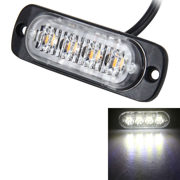 DC 12V-24V 2W 4LEDs SMD-2835 Lamps 17 Flash Patterns 3 Lines Car Flash Lamp Waterproof Car Truck ...