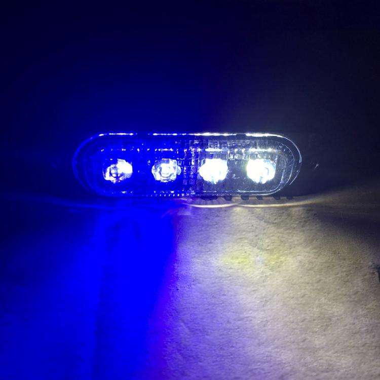 DC 12V-24V 2W 4LEDs SMD-2835 Lamps 17 Flash Patterns 3 Lines Car Flash Lamp Waterproof Car Truck ...