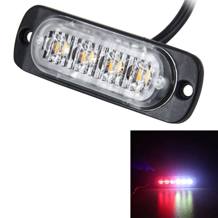 DC 12V-24V 2W 4LEDs SMD-2835 Lamps 17 Flash Patterns 3 Lines Car Flash Lamp Waterproof Car Truck ...