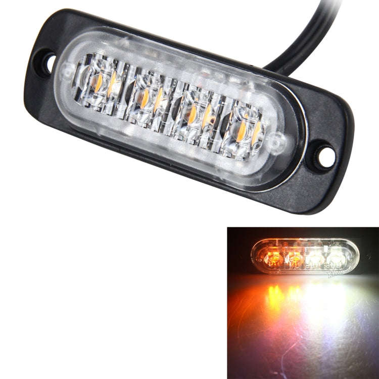 DC 12V-24V 2W 4LEDs SMD-2835 Lamps 17 Flash Patterns 3 Lines Car Flash Lamp Waterproof Car Truck ...