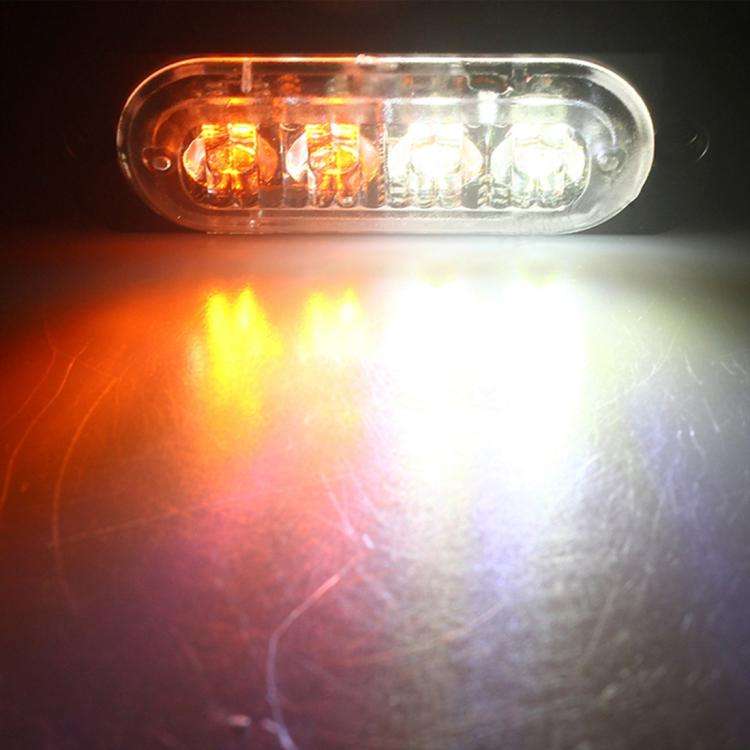 DC 12V-24V 2W 4LEDs SMD-2835 Lamps 17 Flash Patterns 3 Lines Car Flash Lamp Waterproof Car Truck ...
