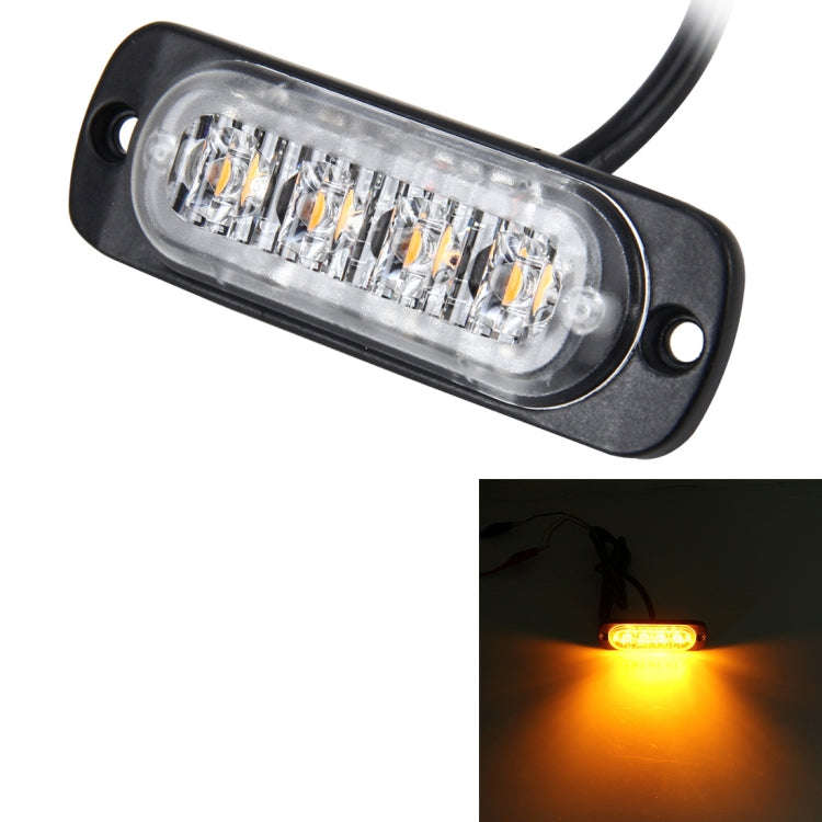 DC 12V-24V 2W 4LEDs SMD-2835 Lamps 17 Flash Patterns 3 Lines Car Flash Lamp Waterproof Car Truck ...