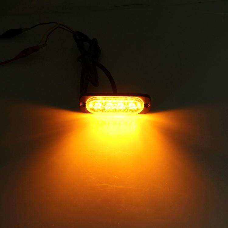 DC 12V-24V 2W 4LEDs SMD-2835 Lamps 17 Flash Patterns 3 Lines Car Flash Lamp Waterproof Car Truck ...