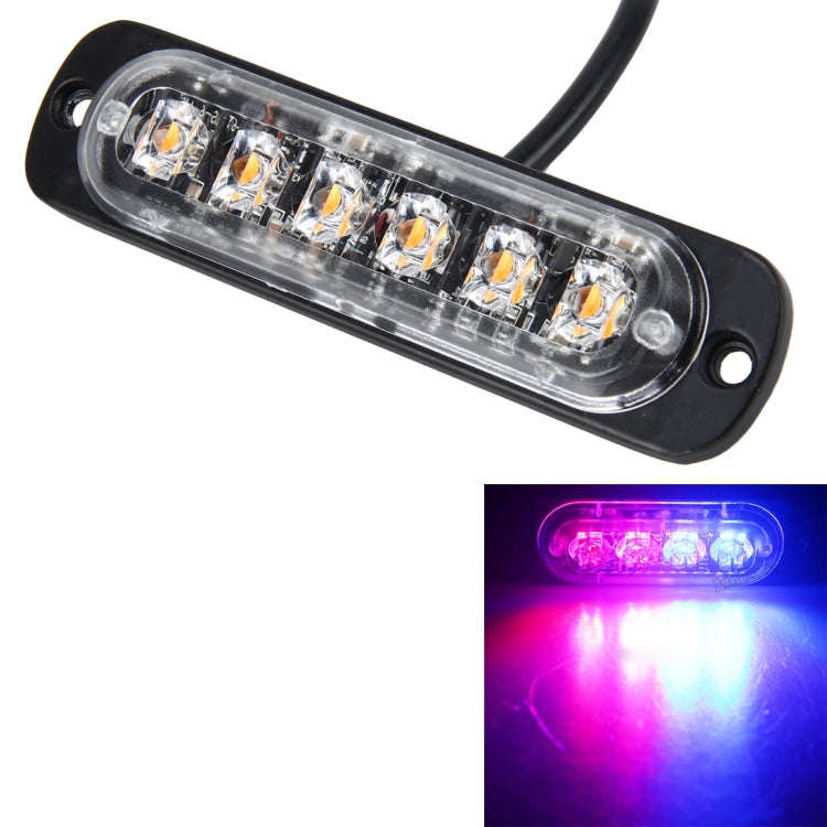 DC 12V-24V 2W 6LEDs SMD-2835 Lamps 17 Flash Patterns 3 Lines Car Flash Lamp Waterproof Car Truck ...