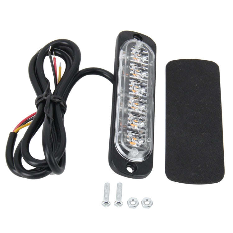 DC 12V-24V 2W 6LEDs SMD-2835 Lamps 17 Flash Patterns 3 Lines Car Flash Lamp Waterproof Car Truck ...