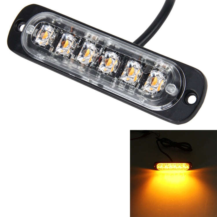 DC 12V-24V 2W 6LEDs SMD-2835 Lamps 17 Flash Patterns 3 Lines Car Flash Lamp Waterproof Car Truck ...