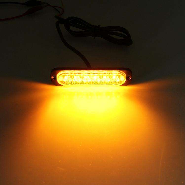 DC 12V-24V 2W 6LEDs SMD-2835 Lamps 17 Flash Patterns 3 Lines Car Flash Lamp Waterproof Car Truck ...