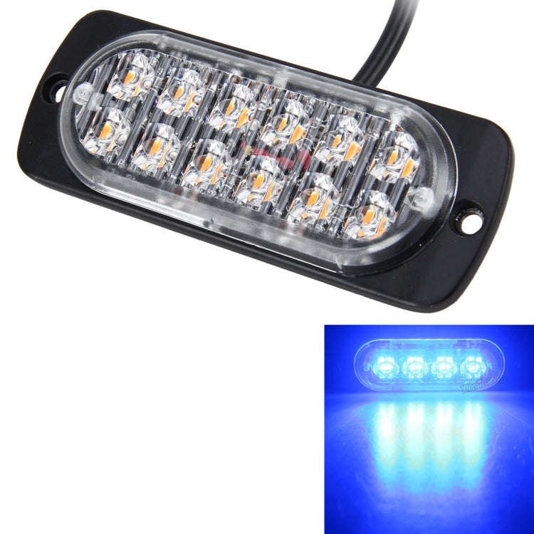 DC 12V-24V 2W 12LEDs SMD-2835 Lamps 17 Flash Patterns 3 Lines Car Flash Lamp Waterproof Car Truck...