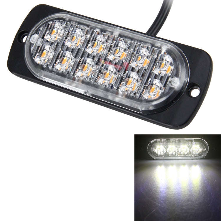 DC 12V-24V  2W 12LEDs SMD-2835 Lamps 17 Flash Patterns 3 Lines Car Flash Lamp Waterproof Car Truc...
