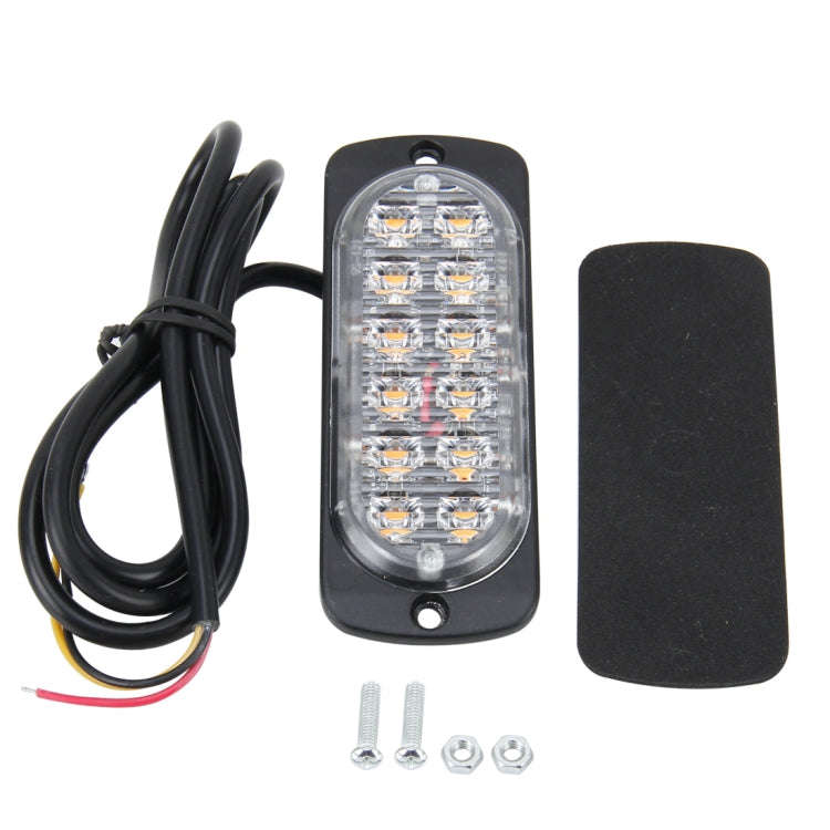 DC 12V-24V  2W 12LEDs SMD-2835 Lamps 17 Flash Patterns 3 Lines Car Flash Lamp Waterproof Car Truc...