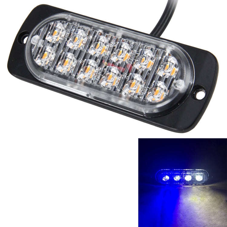 DC 12V-24V 2W 12LEDs SMD-2835 Lamps 17 Flash Patterns 3 Lines Car Flash Lamp Waterproof Car Truck...