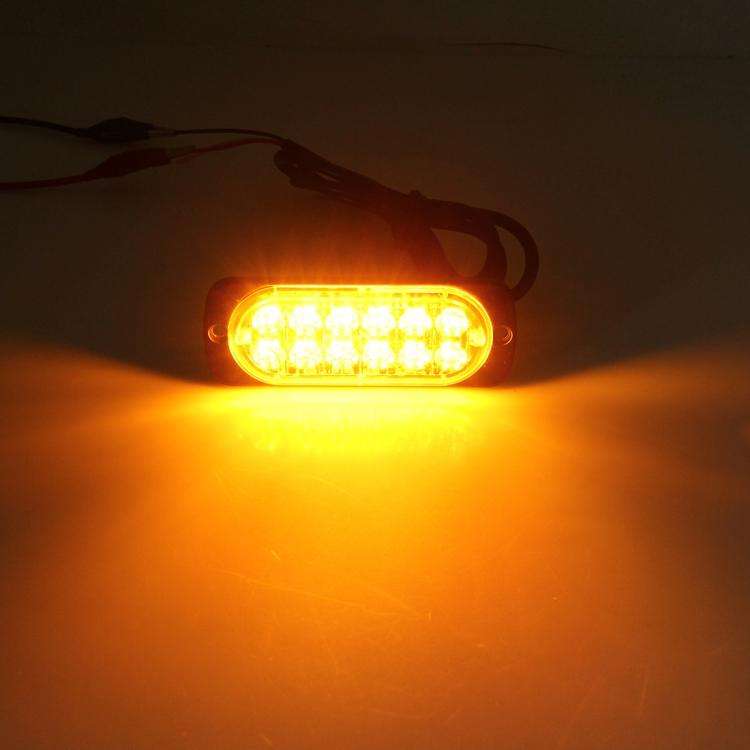 DC 12V-24V 2W 12LEDs SMD-2835 Lamps 17 Flash Patterns 3 Lines Car Flash Lamp Waterproof Car Truck...