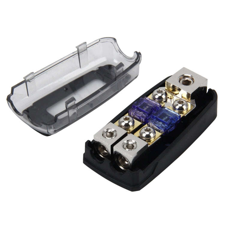 Car Stereo Car Audio Fuse Holder Insurance 60A Car Audio Fuse Holder 1 in 2 Ways Car Auto Fuse Ho...