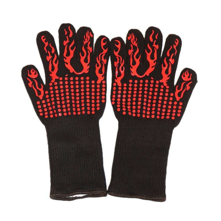 Silicone Cotton Microwave Kitchen Cooking Protective Gloves, High Temperature Resistance: 500 Deg...