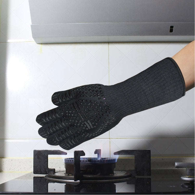 Silicone Cotton Microwave Kitchen Cooking Protective Gloves, High Temperature Resistance: 500 Deg...
