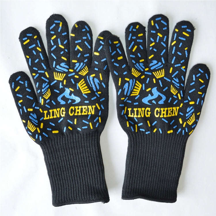 Silicone Cotton Microwave Kitchen Cooking Protective Gloves, High Temperature Resistance: 500 Deg...