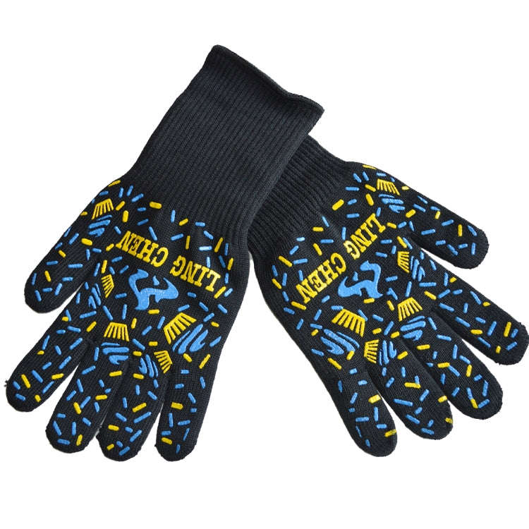 Silicone Cotton Microwave Kitchen Cooking Protective Gloves, High Temperature Resistance: 500 Deg...