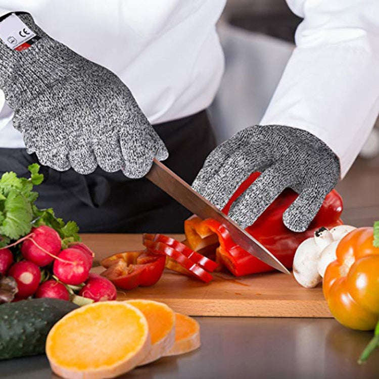 A Pair Cut-resistant Gardening Gloves HPPE Food-grade 5-Level Anti-cutting Anti-wear Safety Worki...