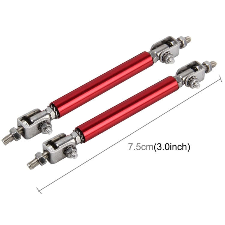 2 PCS Car Modification Large Surrounded By The Rod Telescopic Lever Front and Rear Bars Fixed Fro...
