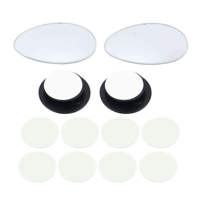 3R-055 2 PCS Car Truck Oval Blind Spot Rear View Wide Angle Mirror Blind Spot Mirror 360 Degree A...
