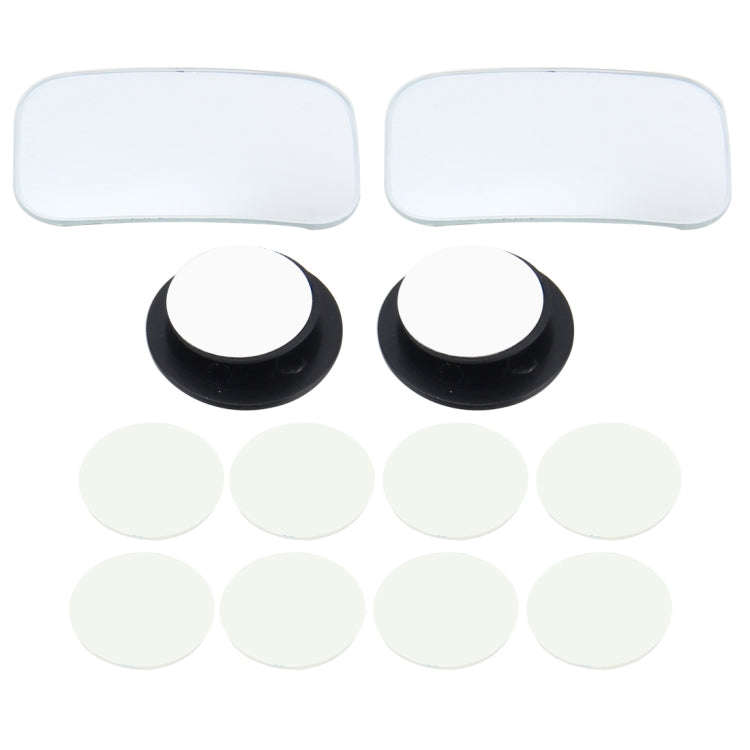 3R-054 2 PCS Car Truck Square Blind Spot Rear View Wide Angle Mirror Blind Spot Mirror 360 Degree...