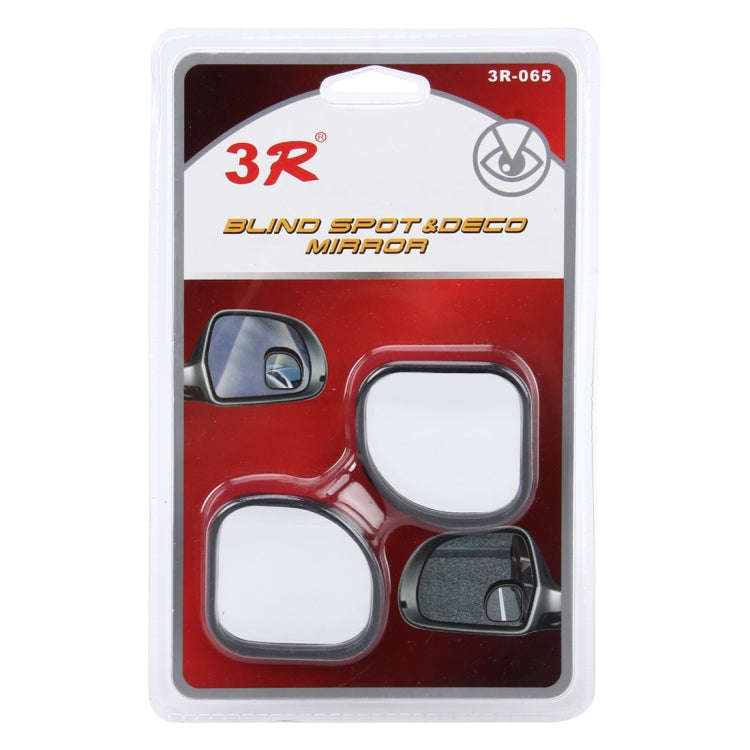 3R-065 2 PCS Car Truck Blind Spot Rear View Wide Angle Mirror Blind Spot Mirror Blind Spot and De...