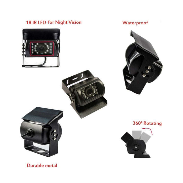 PZ-607-2 Wireless Vehicle Truck Dual Backup Camera and Monitor Infrared Night Vision Rear View Ca...