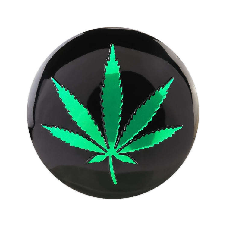 4 PCS Car-Styling Green Leaves Pattern Metal Wheel Hub Decorative Sticker, Diameter: 5.8cm