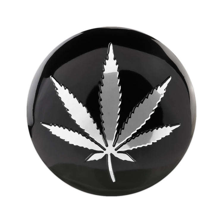 4 PCS Car-Styling Silver Leaves Pattern Metal Wheel Hub Decorative Sticker, Diameter: 5.8cm