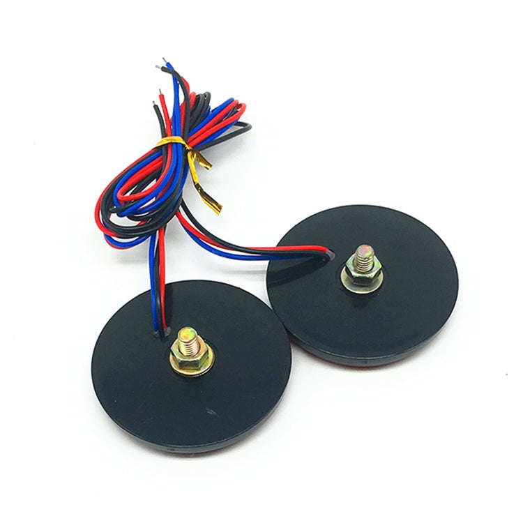 2 PCS Motorcycle Trailer Truck DC 12-15V Wired 24-LED Indicator Lamp Reflector Round Marker Tail ...