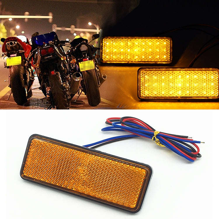 2 PCS Motorcycle Car Trailer DC 12-15V 24-LED Indicator Lamp Reflector Rectangle Marker Tail Ligh...
