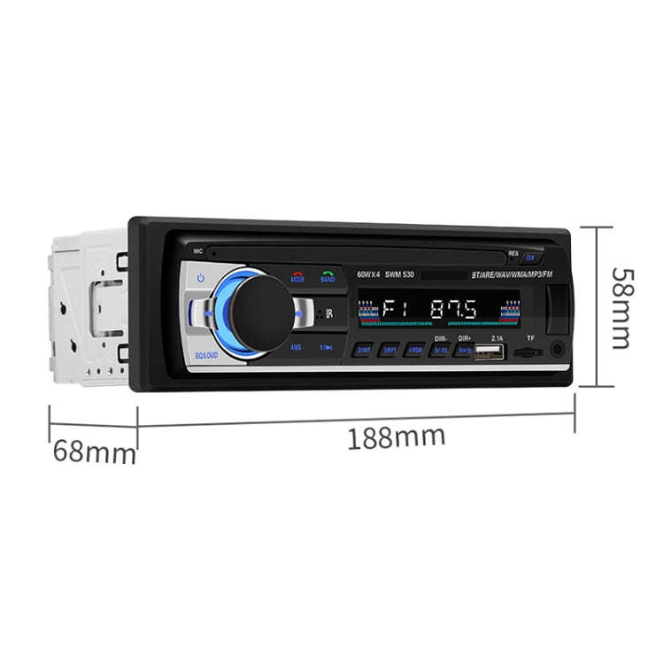 SWM-530 12V Universal Car Dual USB Charger Radio Receiver MP3 Player, Support FM & Bluetooth with...