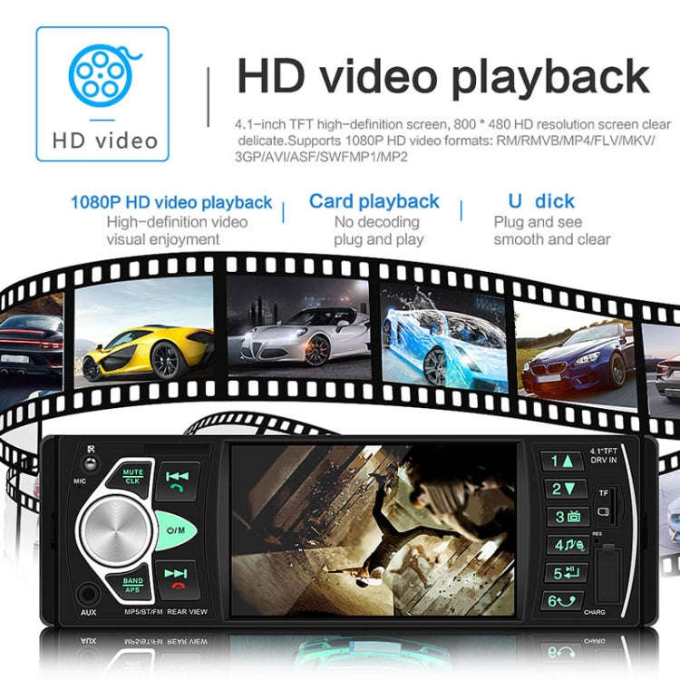 SWM-4022D HD 4.1 inch 12V Universal Car Radio Receiver MP5 Player, Support FM & Bluetooth & TF Ca...