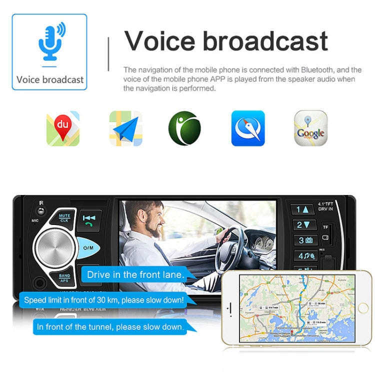 SWM-4022D HD 4.1 inch 12V Universal Car Radio Receiver MP5 Player, Support FM & Bluetooth & TF Ca...