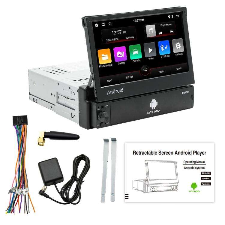 SU 9701 1GB+32GB 7 inch HD Foldable Universal Car Android Radio Receiver MP5 Player, Support FM &...